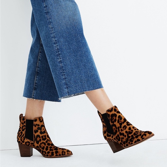 NIB Madewell Regan Boot in Leopard Calf Hair - Picture 2 of 11